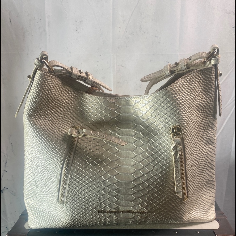 Dooney And Burke Handbag Cooper Hobo white